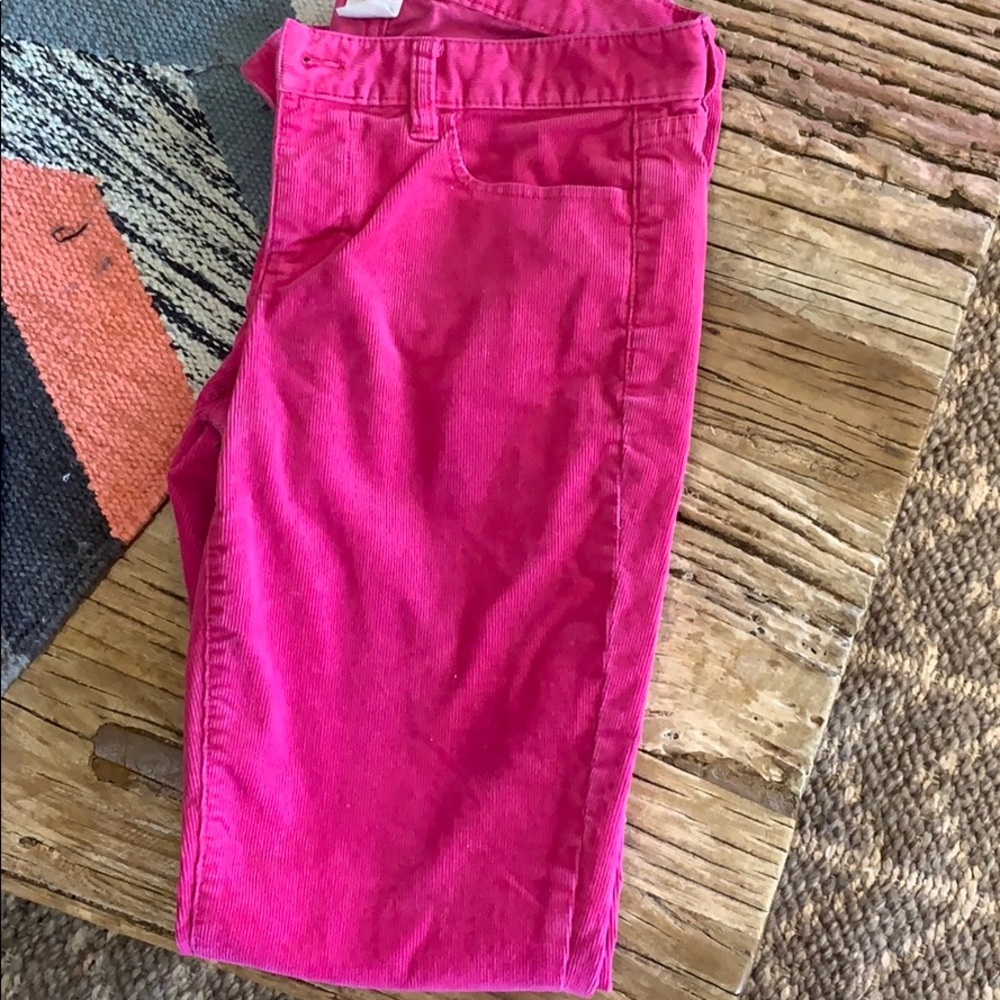 J Crew pink corduroy pencil pants
